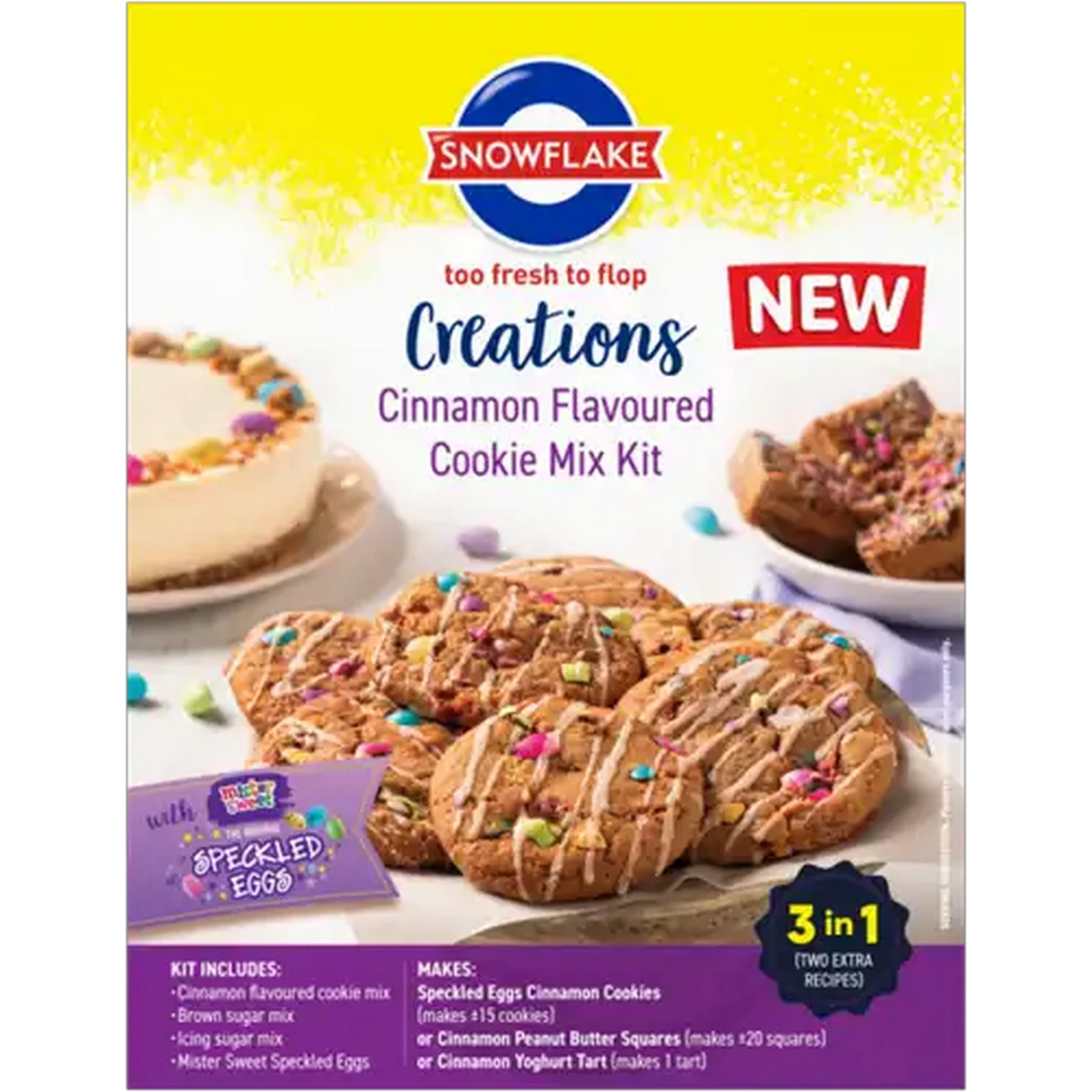 Image of Snowflake Creations Cinnamon Flavoured Cookie Mix Kit with Speckled Eggs 500g
