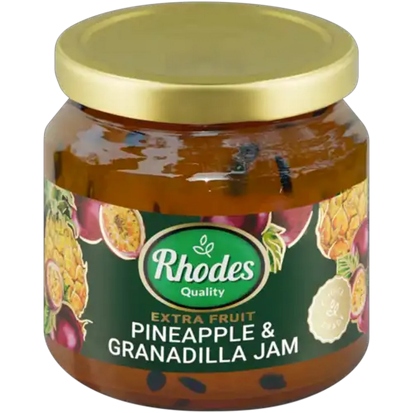 Image of Rhodes Quality Extra Fruit Pineapple & Granadilla Jam 340g