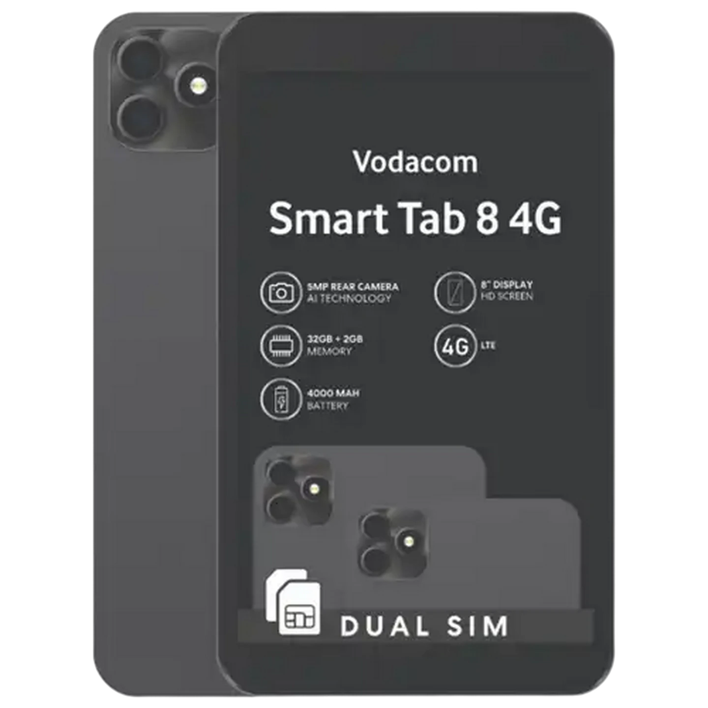 Image of Vodacom Black Smart Tab 8 4G (Network Locked)