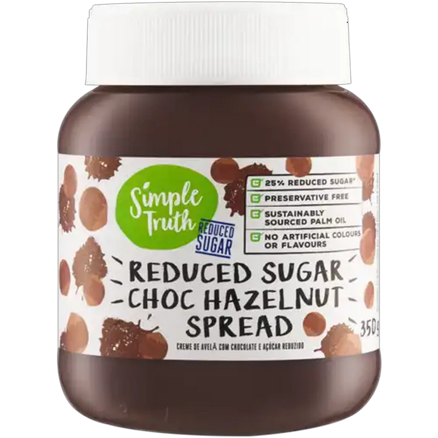 Image of Simple Truth Reduced Sugar Choc Hazelnut Spread 350g