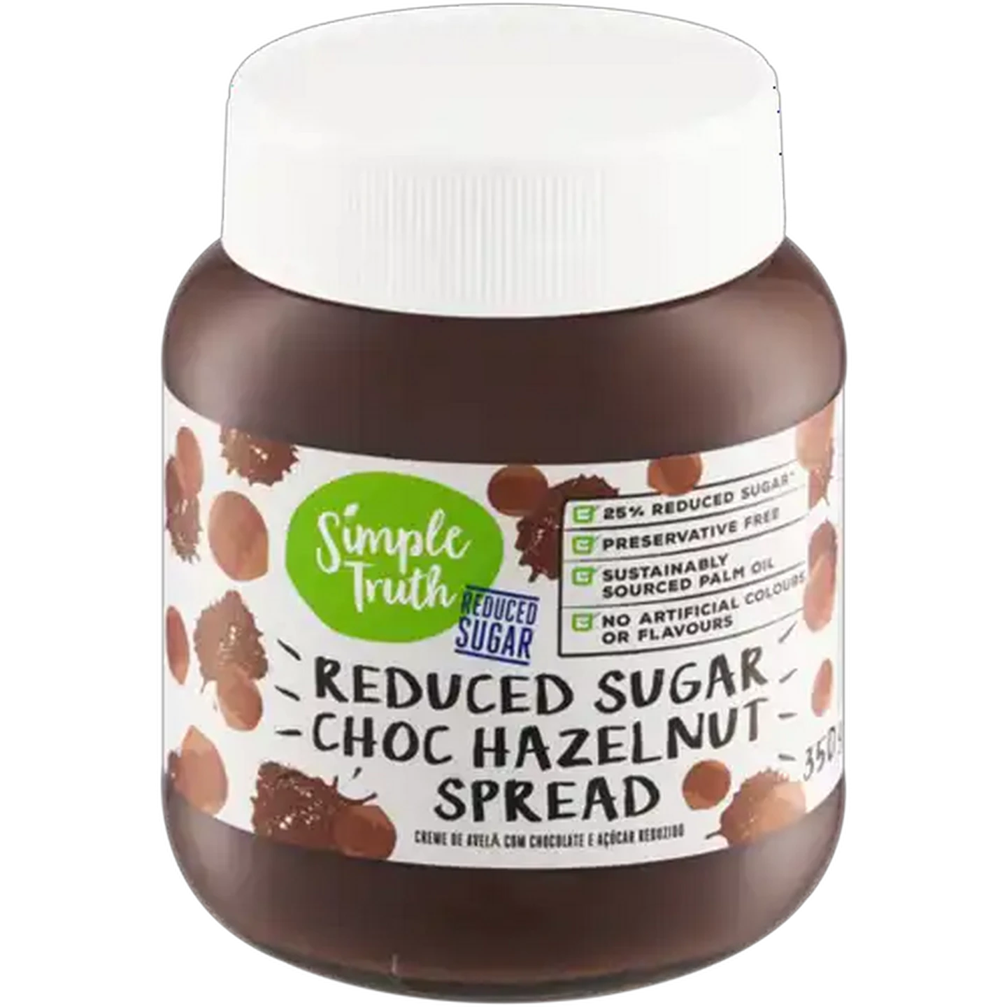 Image of Simple Truth Reduced Sugar Choc Hazelnut Spread 350g