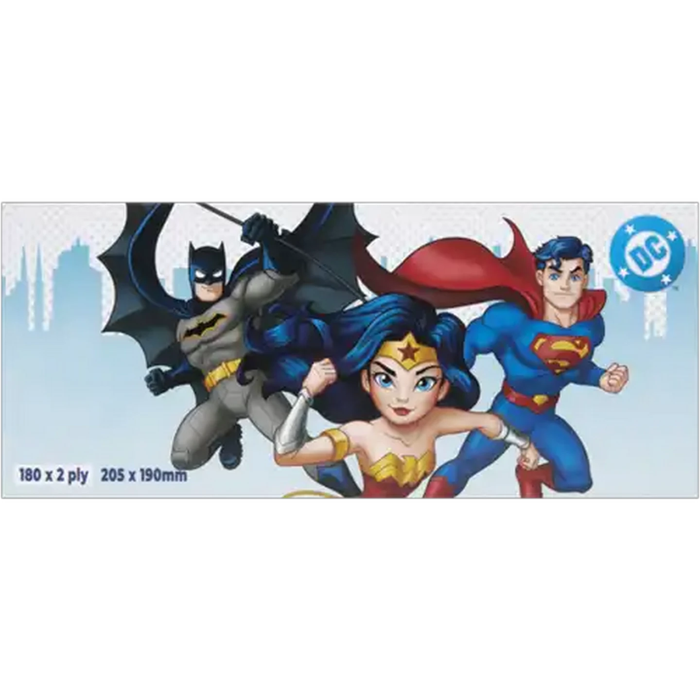 Image of Satin Touch 2-Ply Justice League Facial Tissues 180 Pack