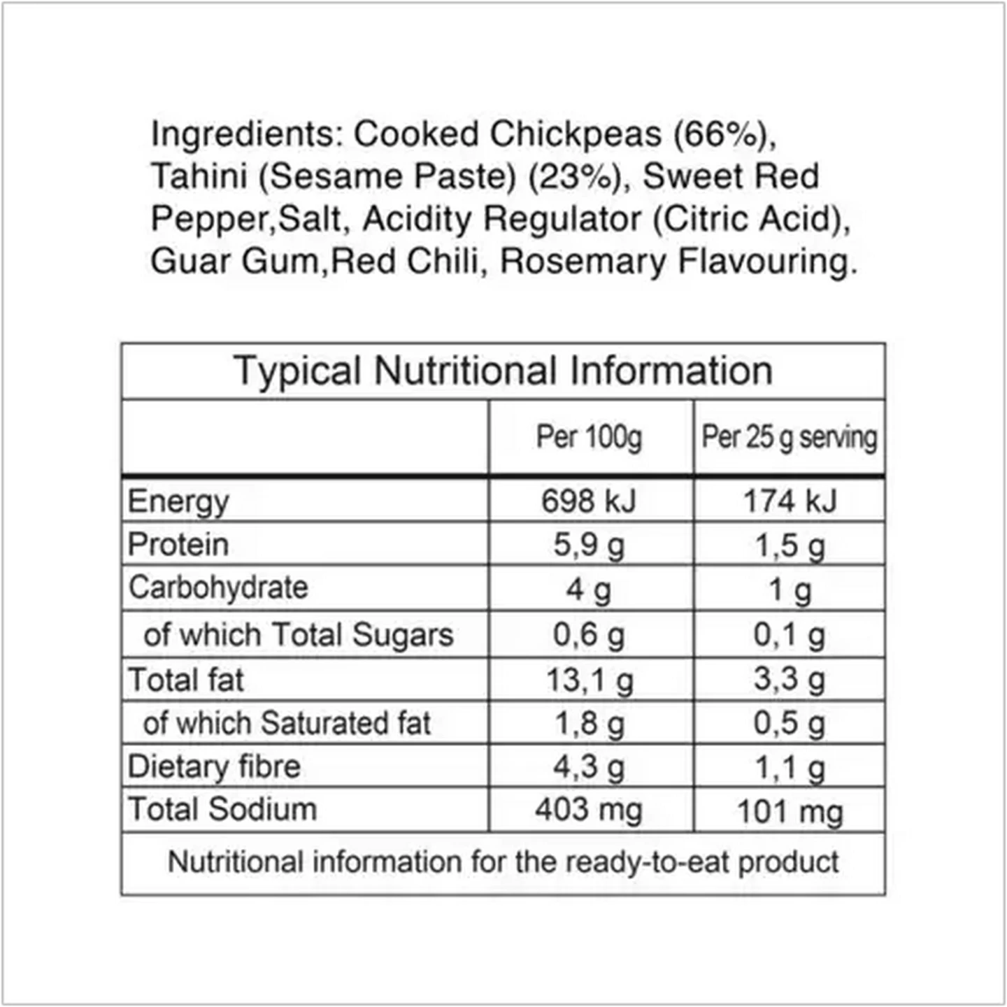 Image of Mezete Red Hot Chilli Hummus 200g