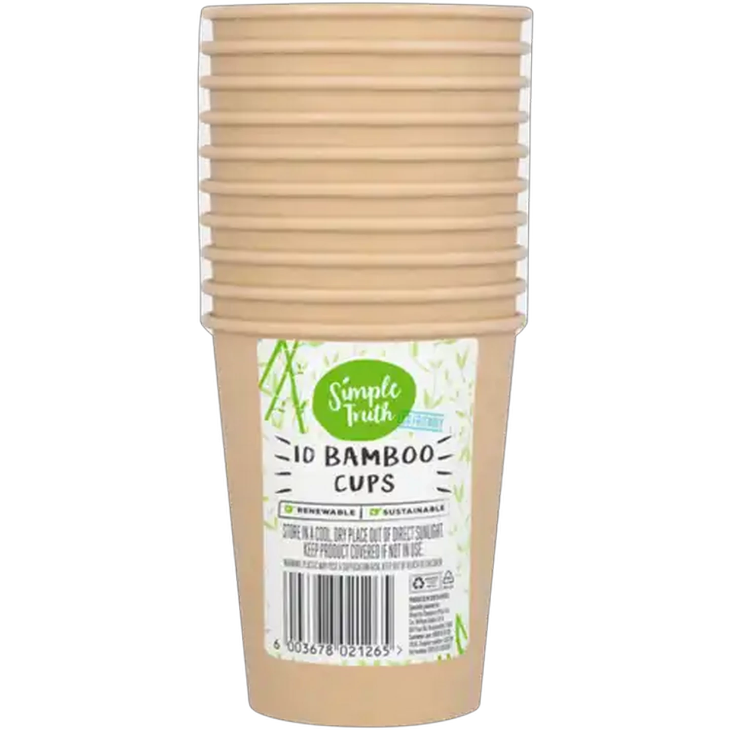 Image of Simple Truth Bamboo Cups 10 x 250ml
