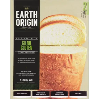 Earth Origin Gluten Free Go No Gluten Bread Mix 2 x 500g