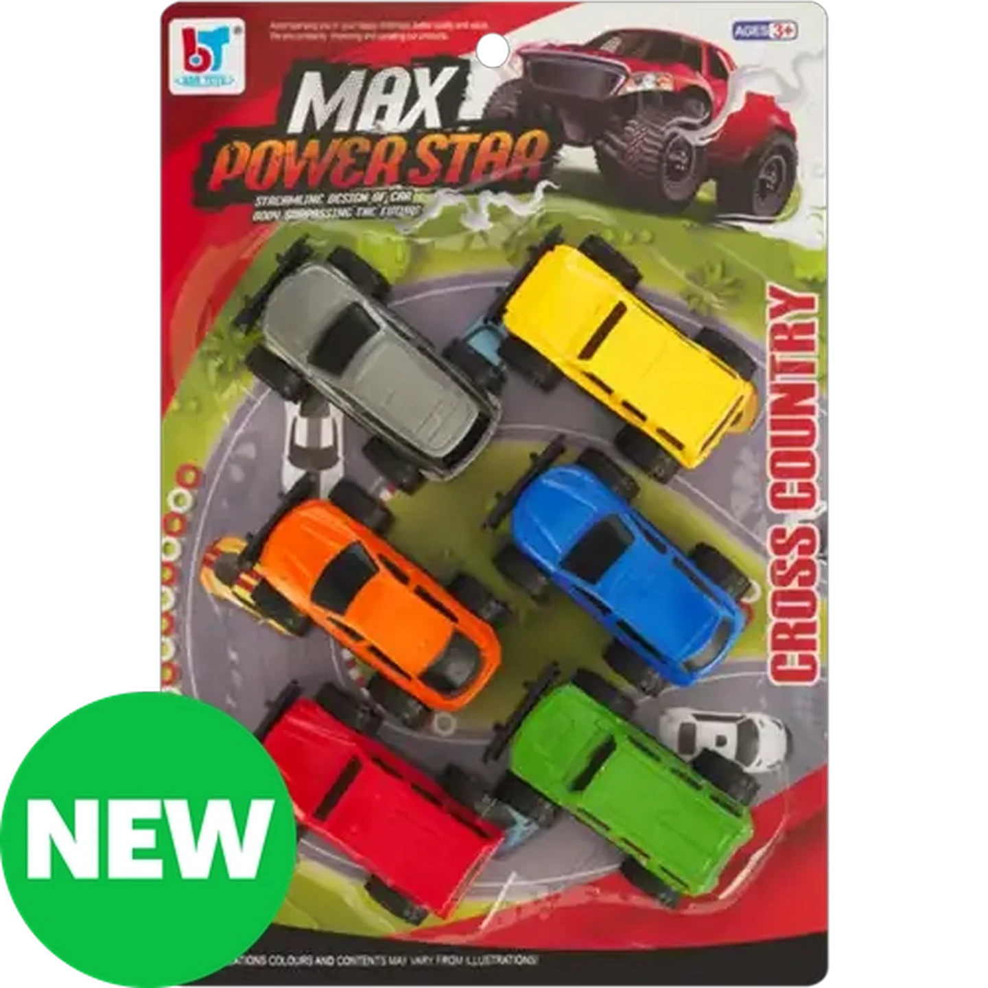 Image of Max Power Friction Car Set 6s