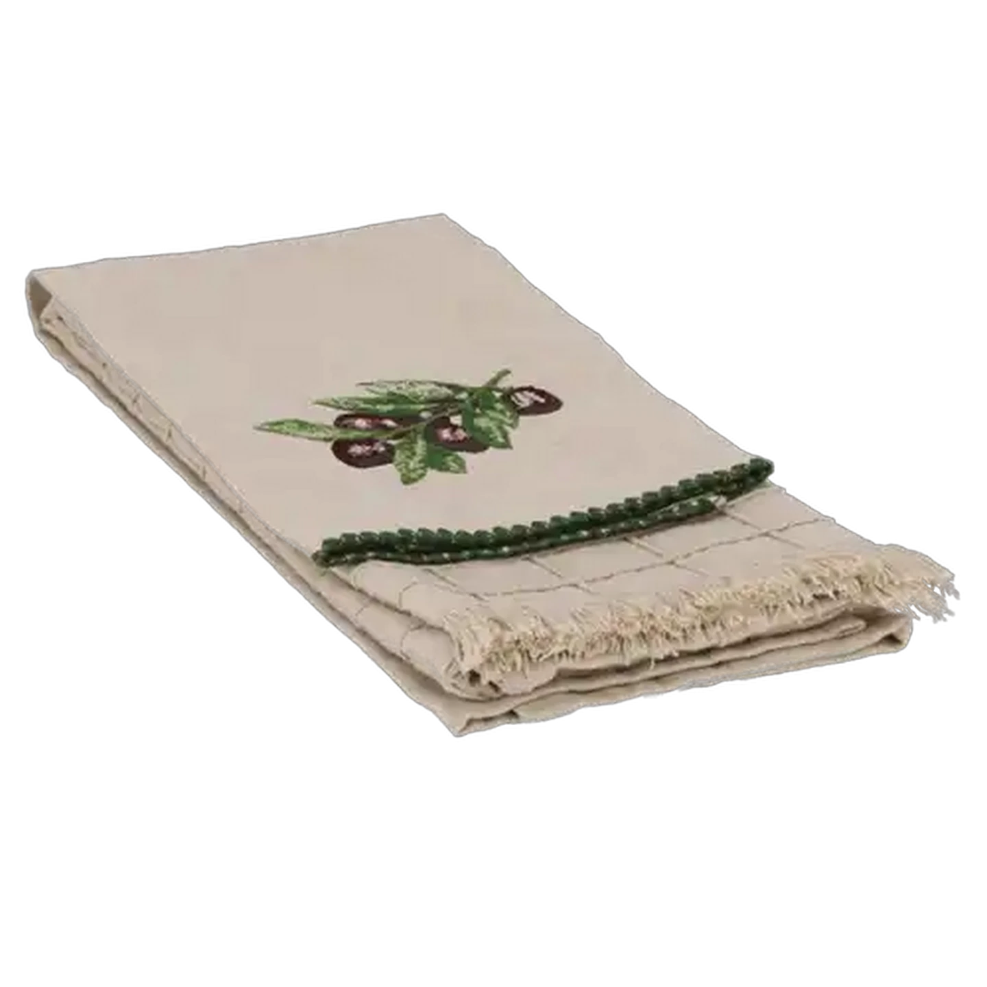 Image of Forage And Feast Stone Embroided Forra Kitchen Cloths 40 x 60cm 2-Pack