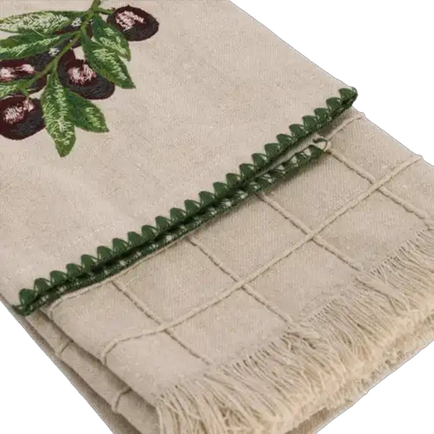 Image of Forage And Feast Stone Embroided Forra Kitchen Cloths 40 x 60cm 2-Pack