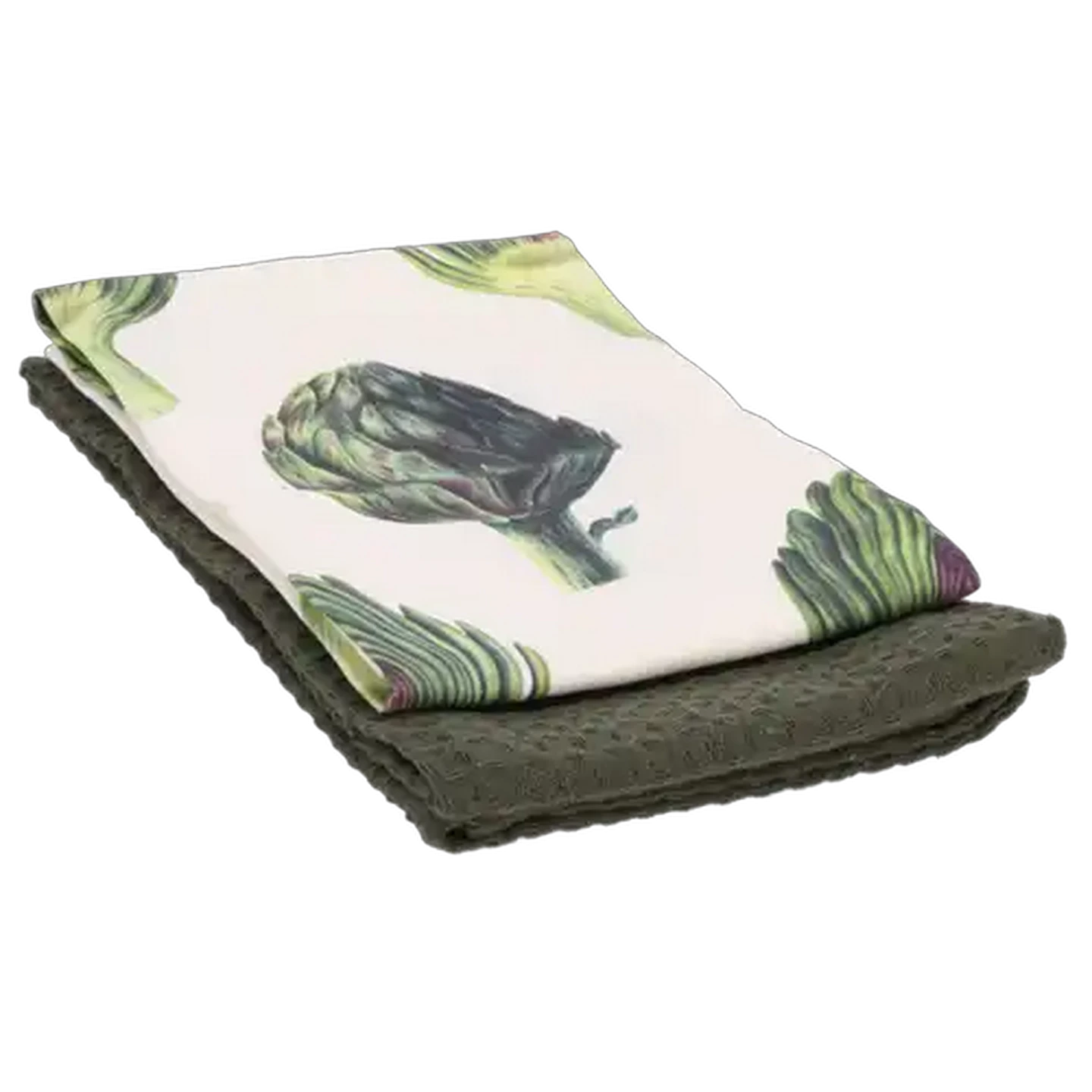Image of Forage And Feast Green & Artichoke Kitchen Cloth Set 45 x 70cm 2-Pack