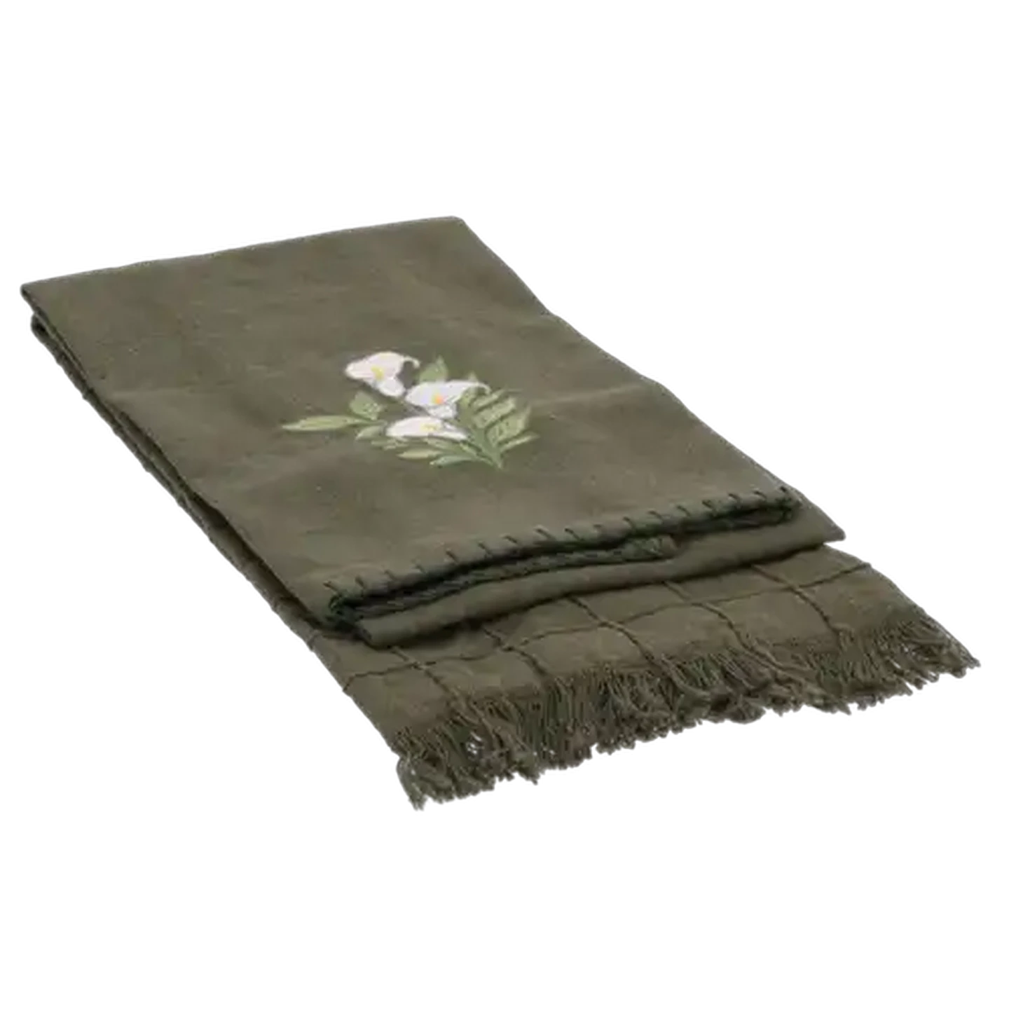 Image of Forage And Feast Green Embroided Forra Kitchen Cloths 40 x 60cm 2-Pack