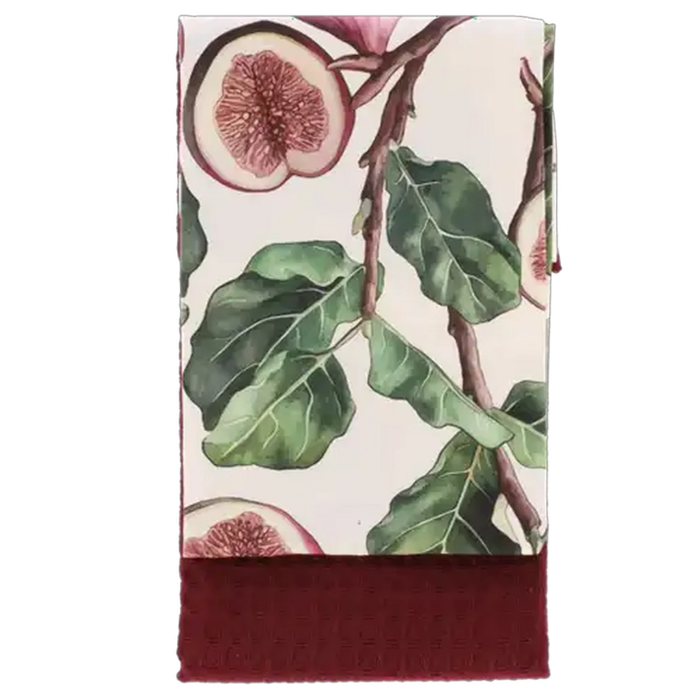 Image of Forage And Feast Burgandy & Flowers Kitchen Cloth Set 45 x 70cm 2-Pack