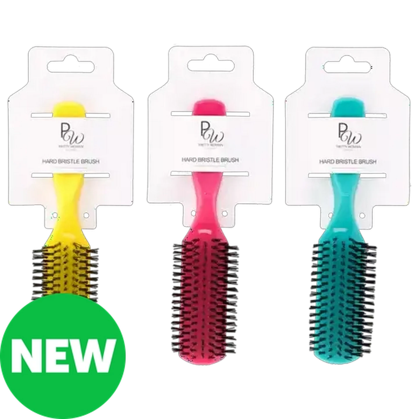 Image of Pretty Woman Hard Bristle Basic Hair Brush (Colour May Vary)