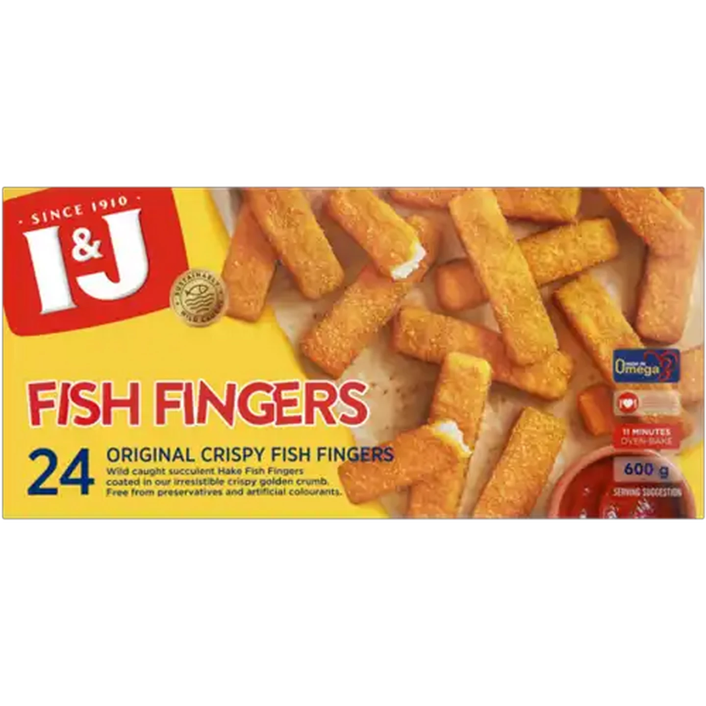 Image of I&J Frozen Original Crispy Fish Fingers 600g