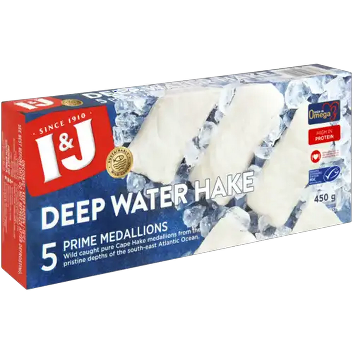 Image of I&J Frozen Prime Medallion Deep Water Hake 450g
