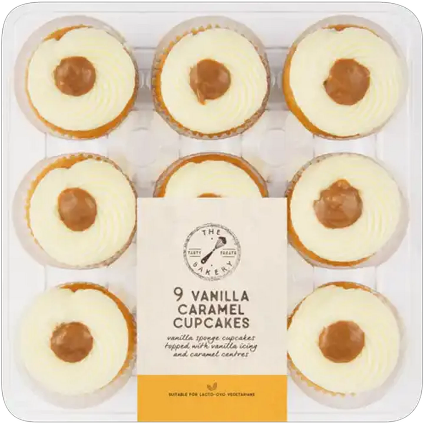 Image of The Bakery Mini Vanilla Caramel Cupcakes 9 Pack