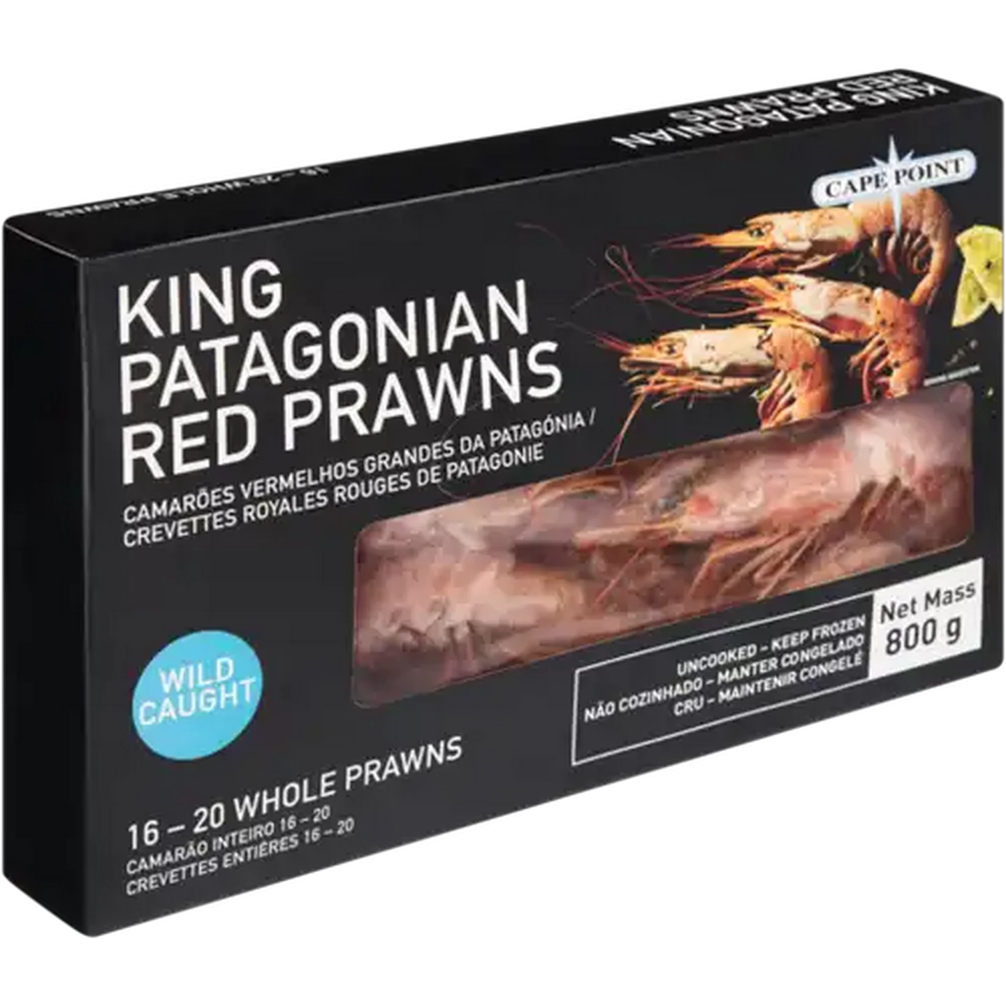 Image of Cape Point Frozen 16/20 King Patagonian Red Prawns 800g