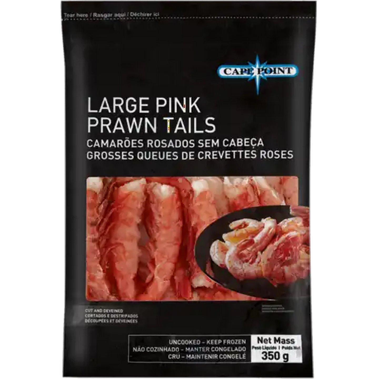 Image of Cape Point Frozen Large Pink Prawn Tails 350g