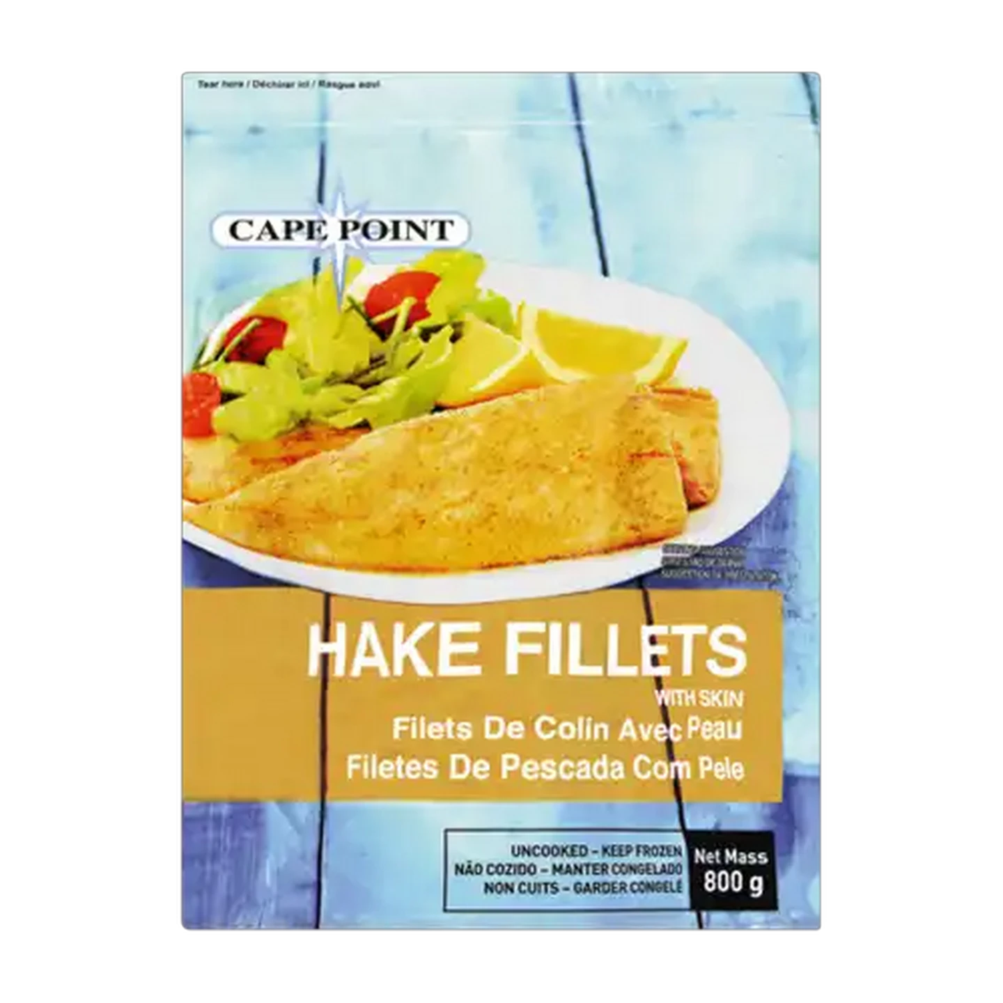 Image of Cape Point Frozen Hake Fillets With Skin 800g
