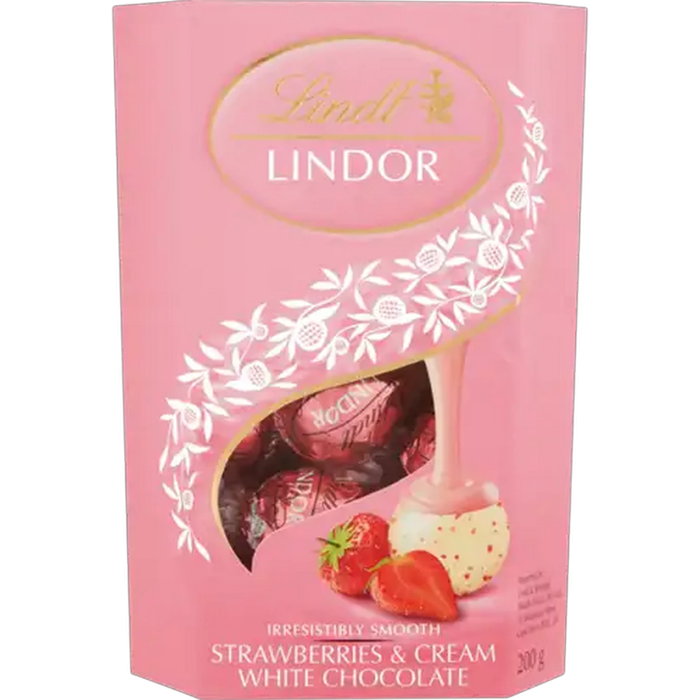 Image of Lindt Strawberries & Cream White Chocolate Box 200g