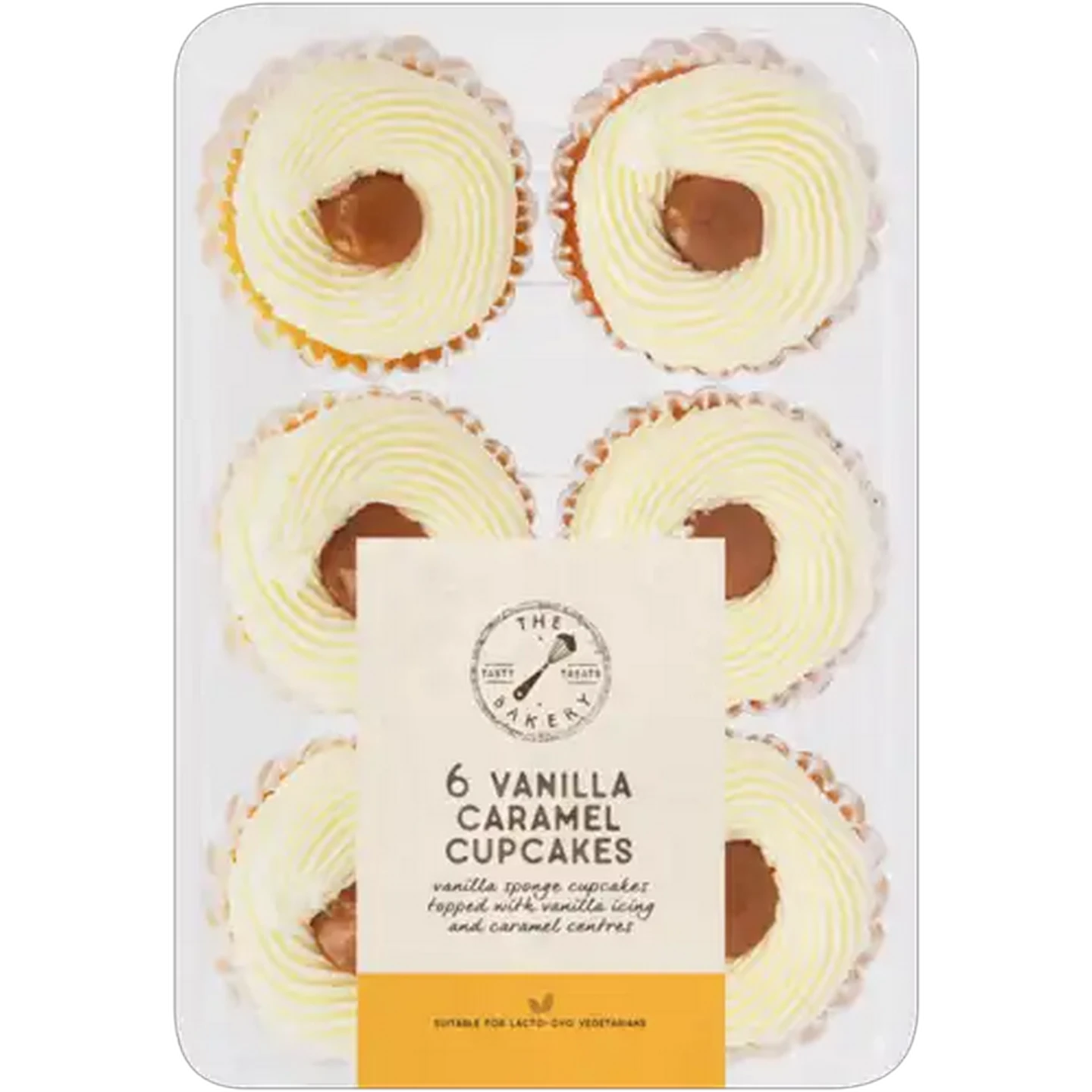 Image of The Bakery Vanilla Caramel Cupcakes 6 Pack