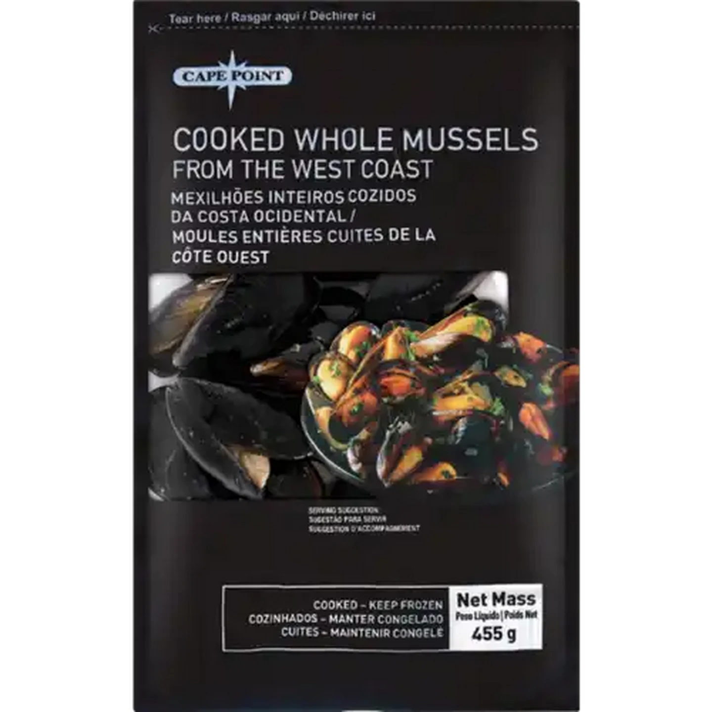 Image of Cape Point Frozen Cooked Whole West Coast Mussels 455g
