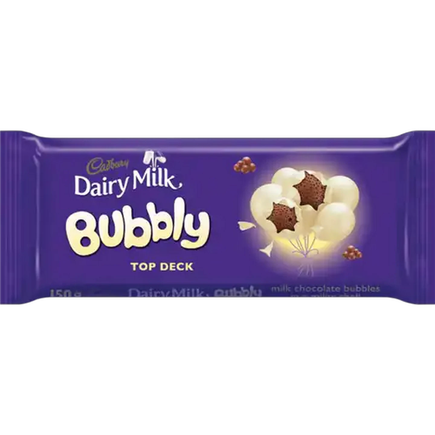 Image of Cadbury Bubbly Top Deck Chocolate Slab 150g