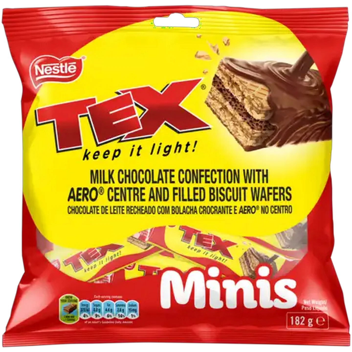 Image of Nestlé Tex Minis Milk Chocolate Bar 182g