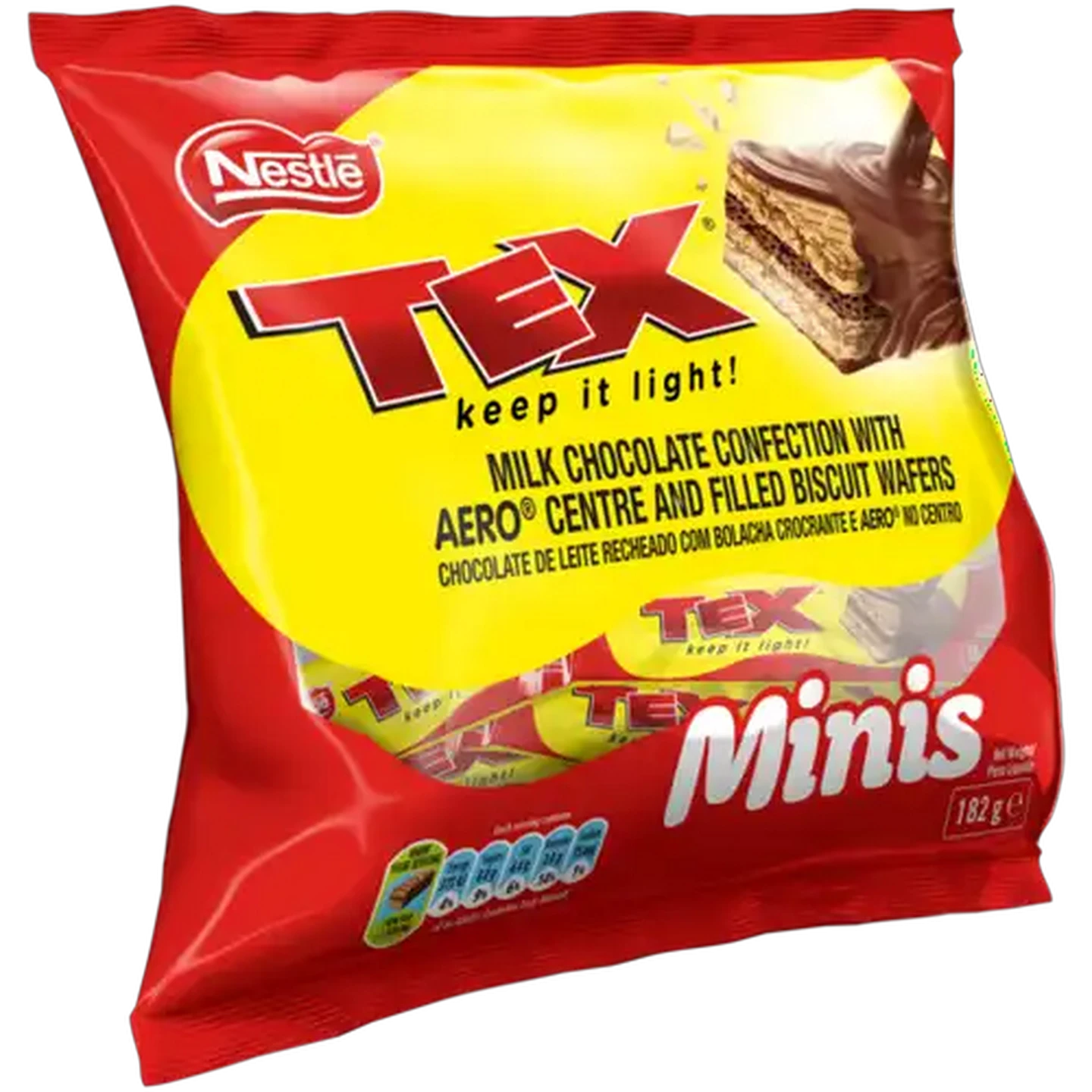 Image of Nestlé Tex Minis Milk Chocolate Bar 182g