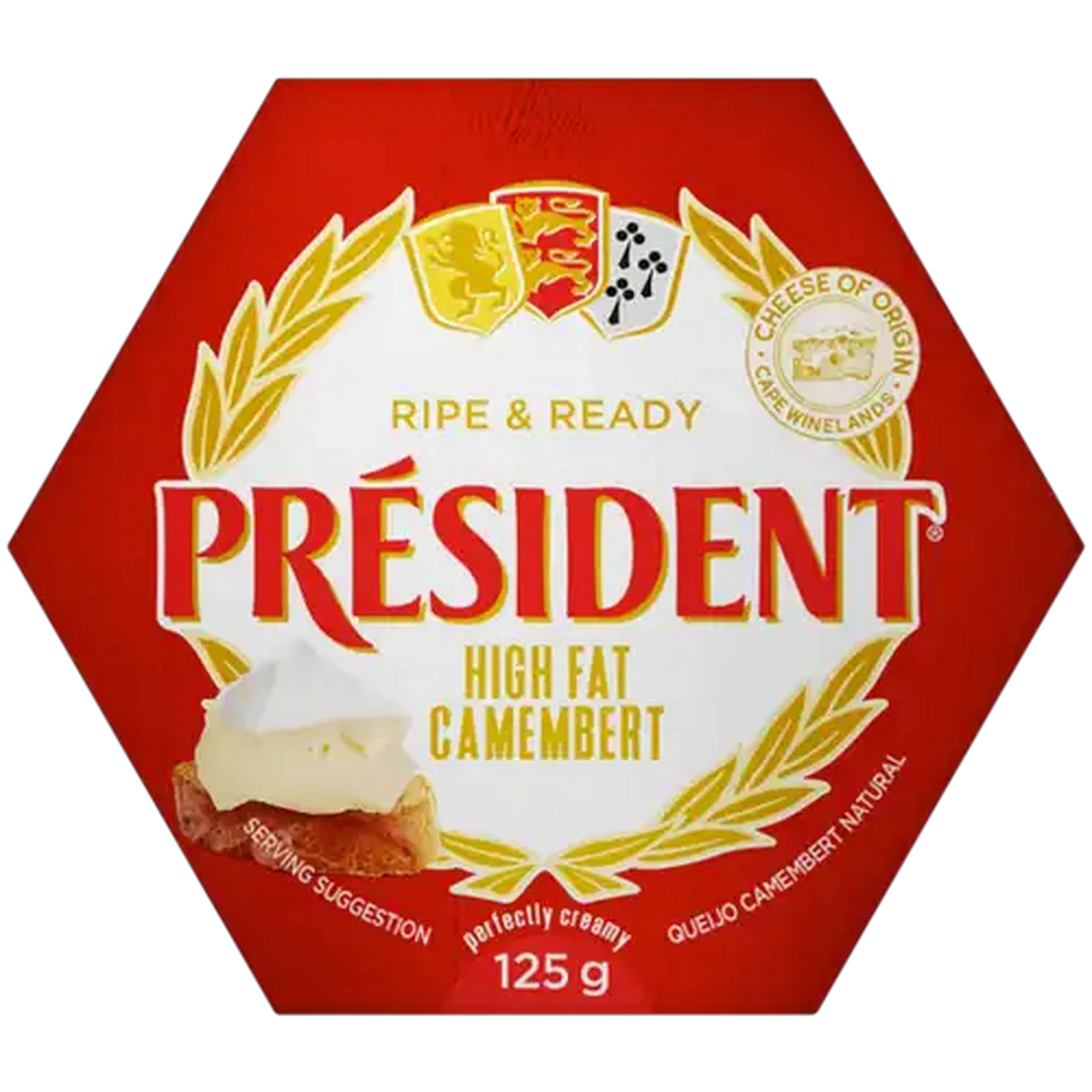 Image of Président Ripe & Ready High Fat Camembert Cheese 125g