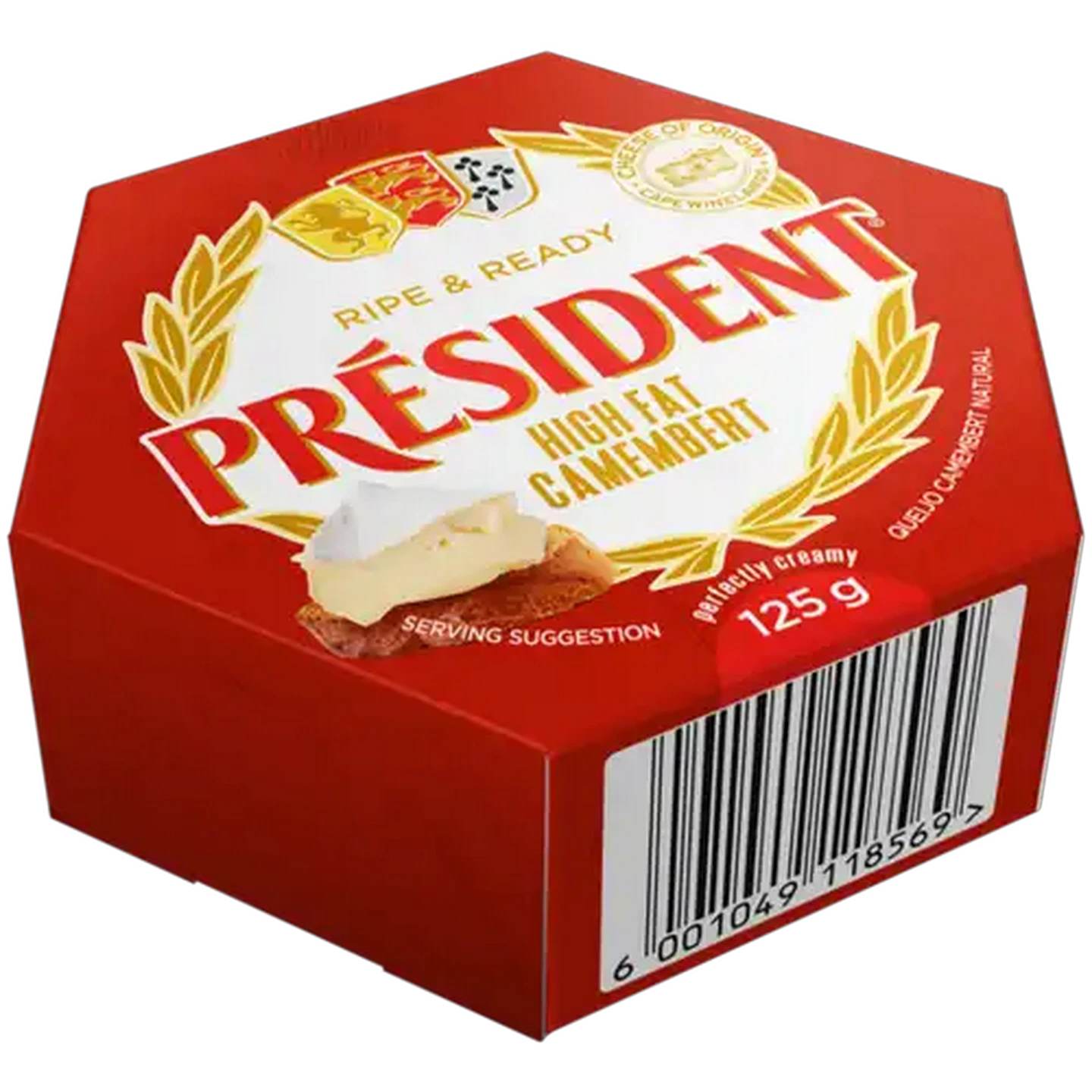 Image of Président Ripe & Ready High Fat Camembert Cheese 125g