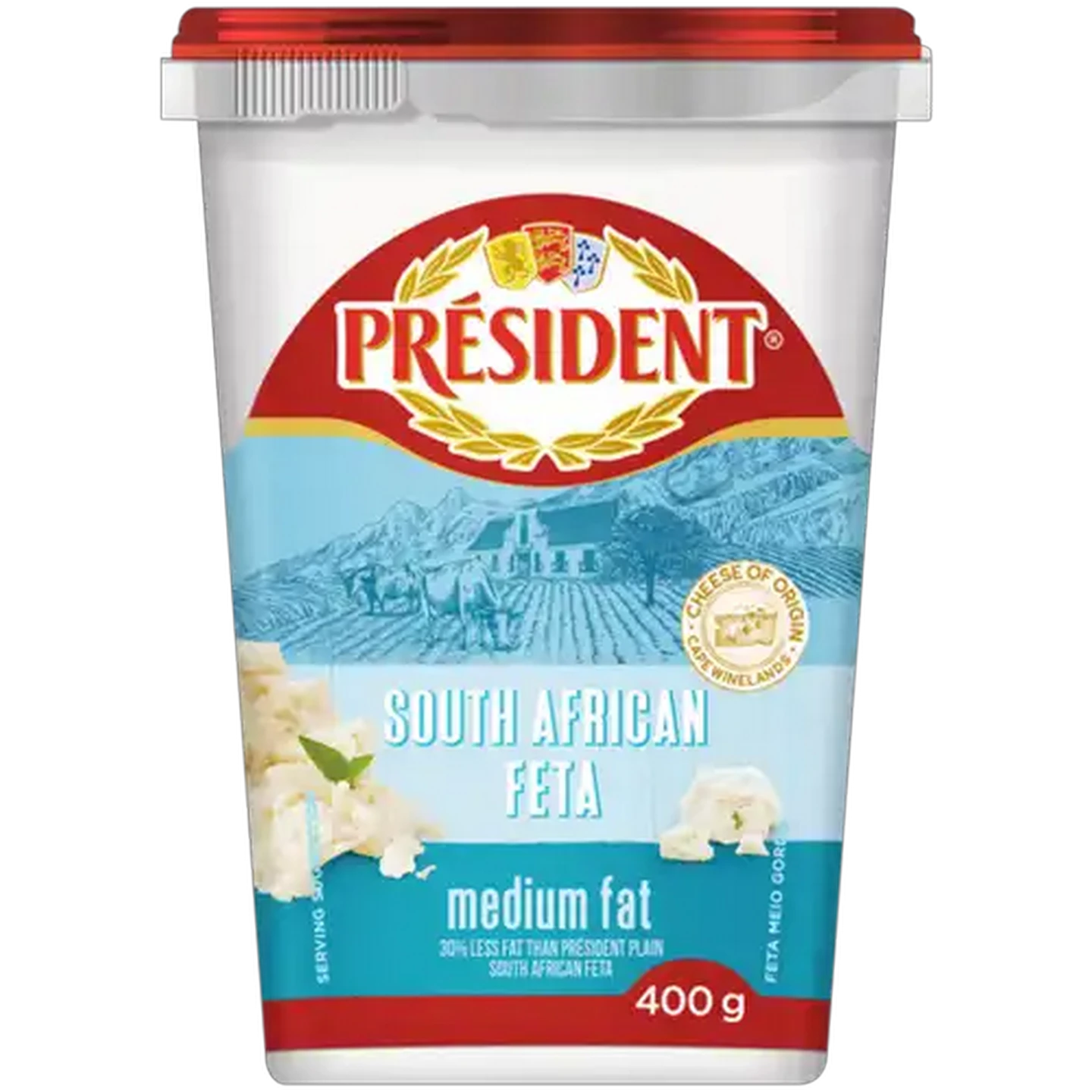 Image of Président Medium Fat Feta Cheese 400g