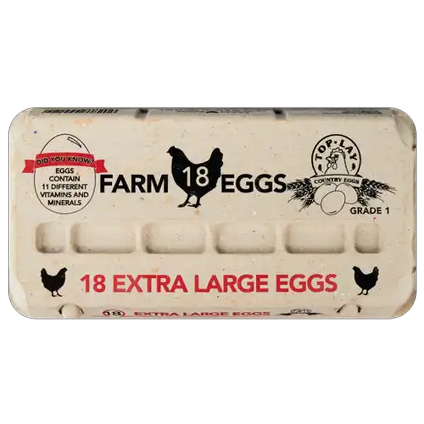 Image of TopLay Extra Large Eggs 18 Pack