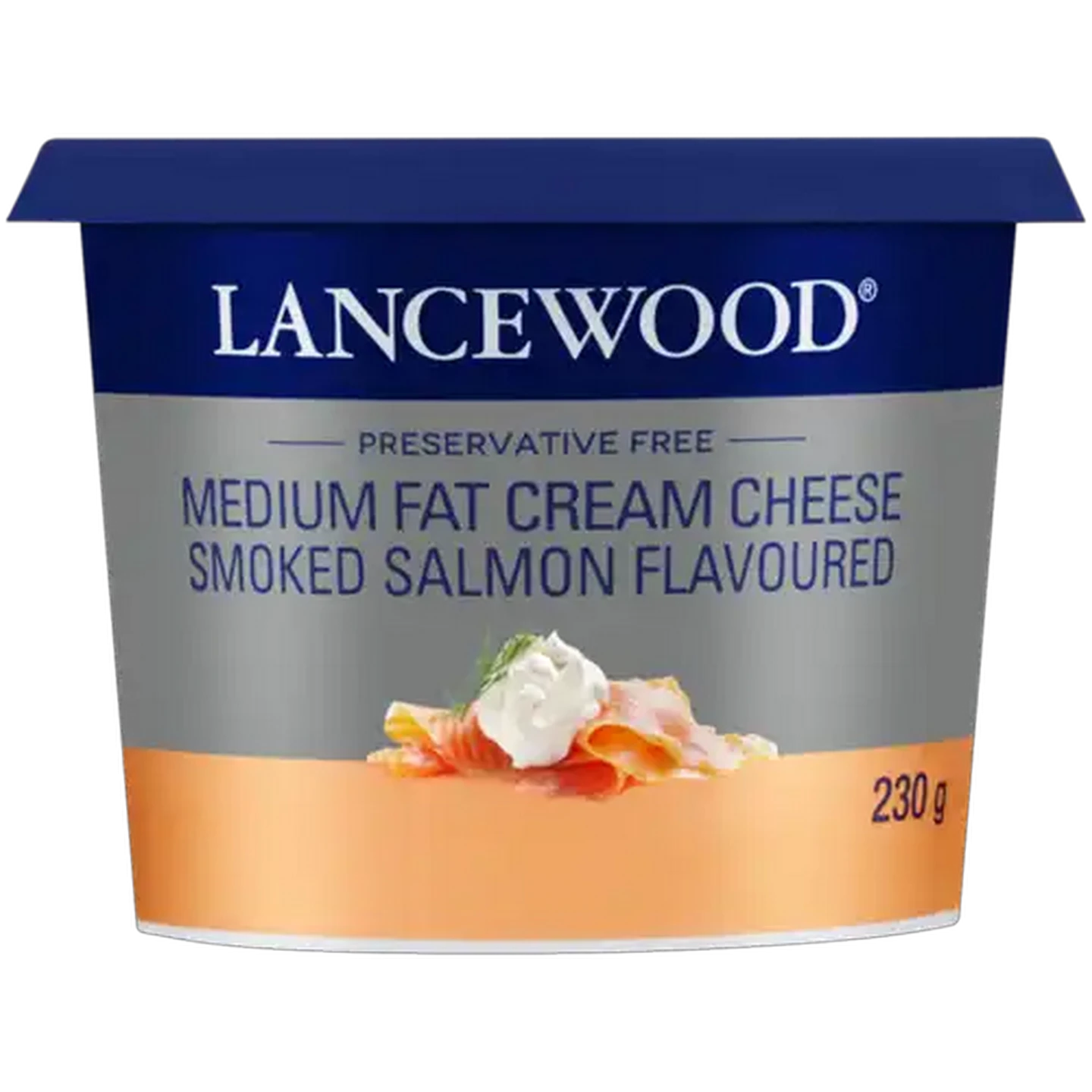 Image of LANCEWOOD Smoked Salmon Flavoured Medium Fat Cream Cheese 230g