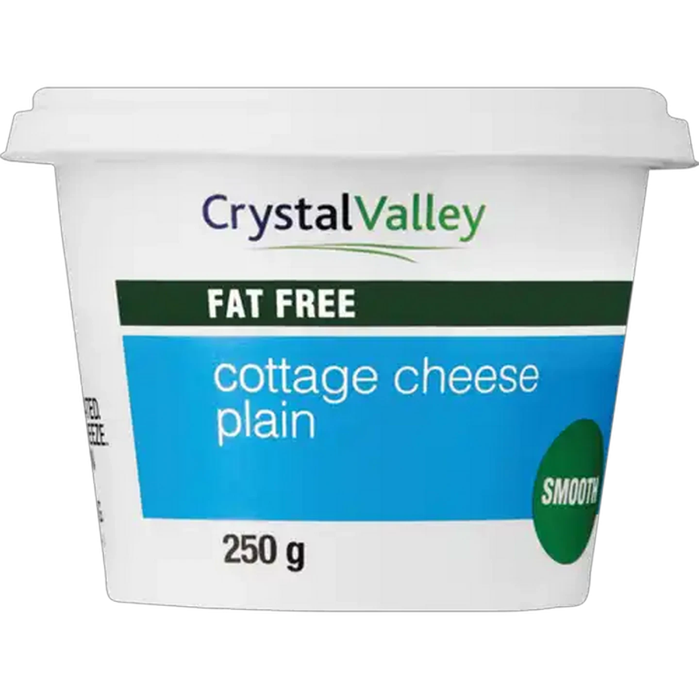 Image of Crystal Valley Plain Fat Free Smooth Cottage Cheese 250g