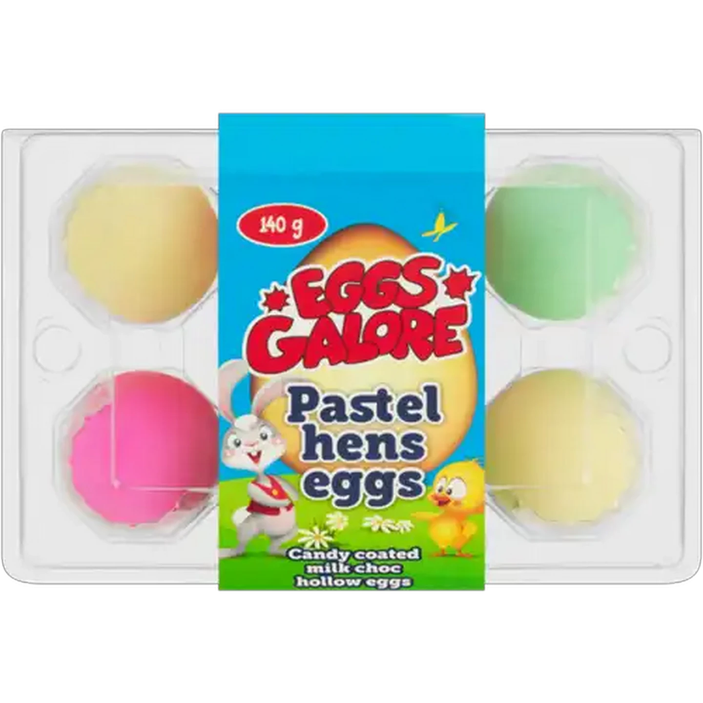 Image of Eggs Galore Candy Coated Pastel Hens Eggs 6 Pack