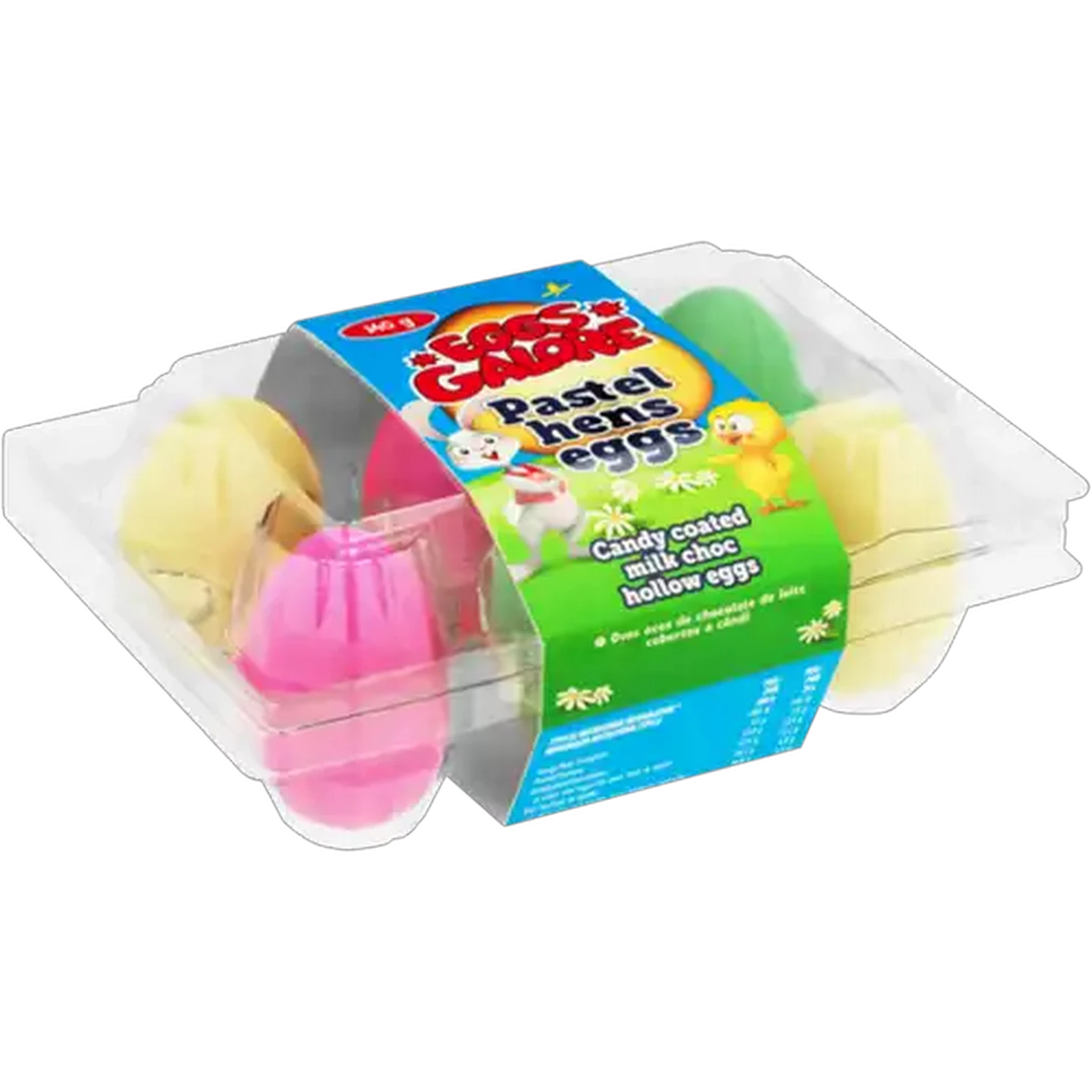 Image of Eggs Galore Candy Coated Pastel Hens Eggs 6 Pack