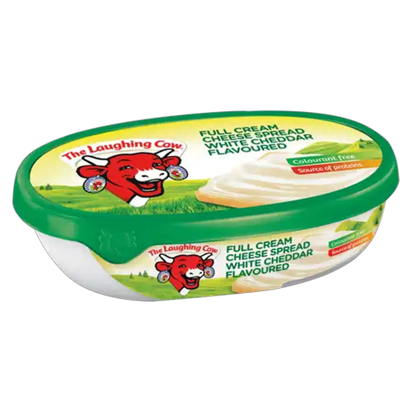 Image of The Laughing Cow White Cheddar Flavoured Full Cream Cheese Spread Tub 200g