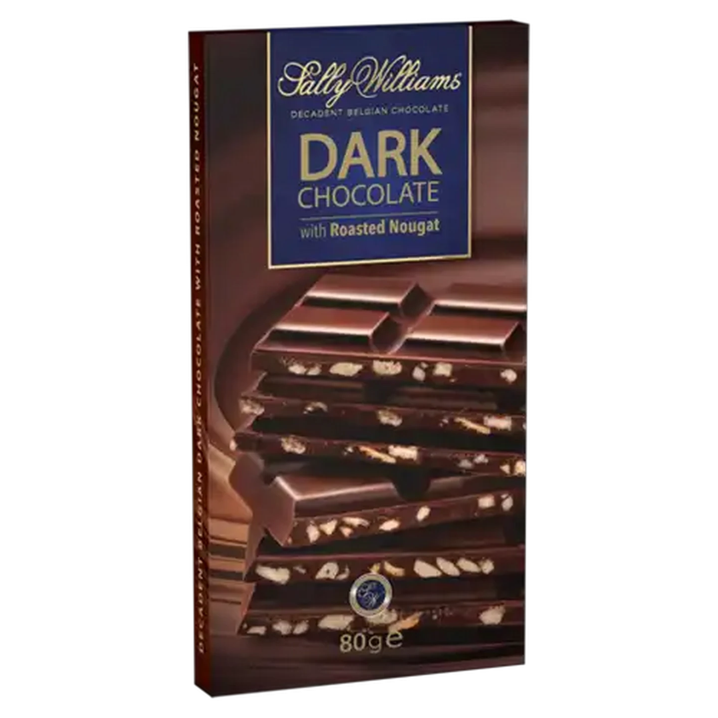 Image of Sally Williams Dark Chocolate Slab With Roasted Nougat 80g