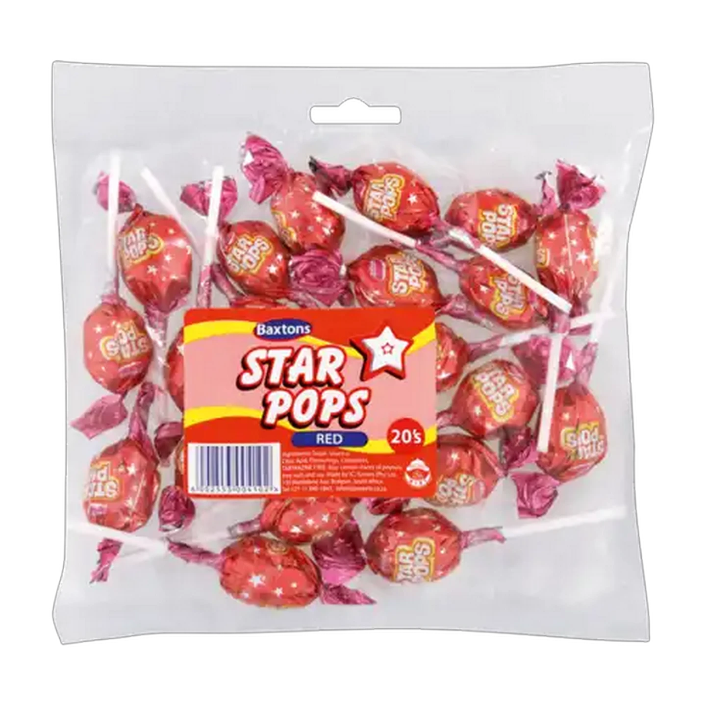 Image of Baxtons Red Star Pops 20 Pack