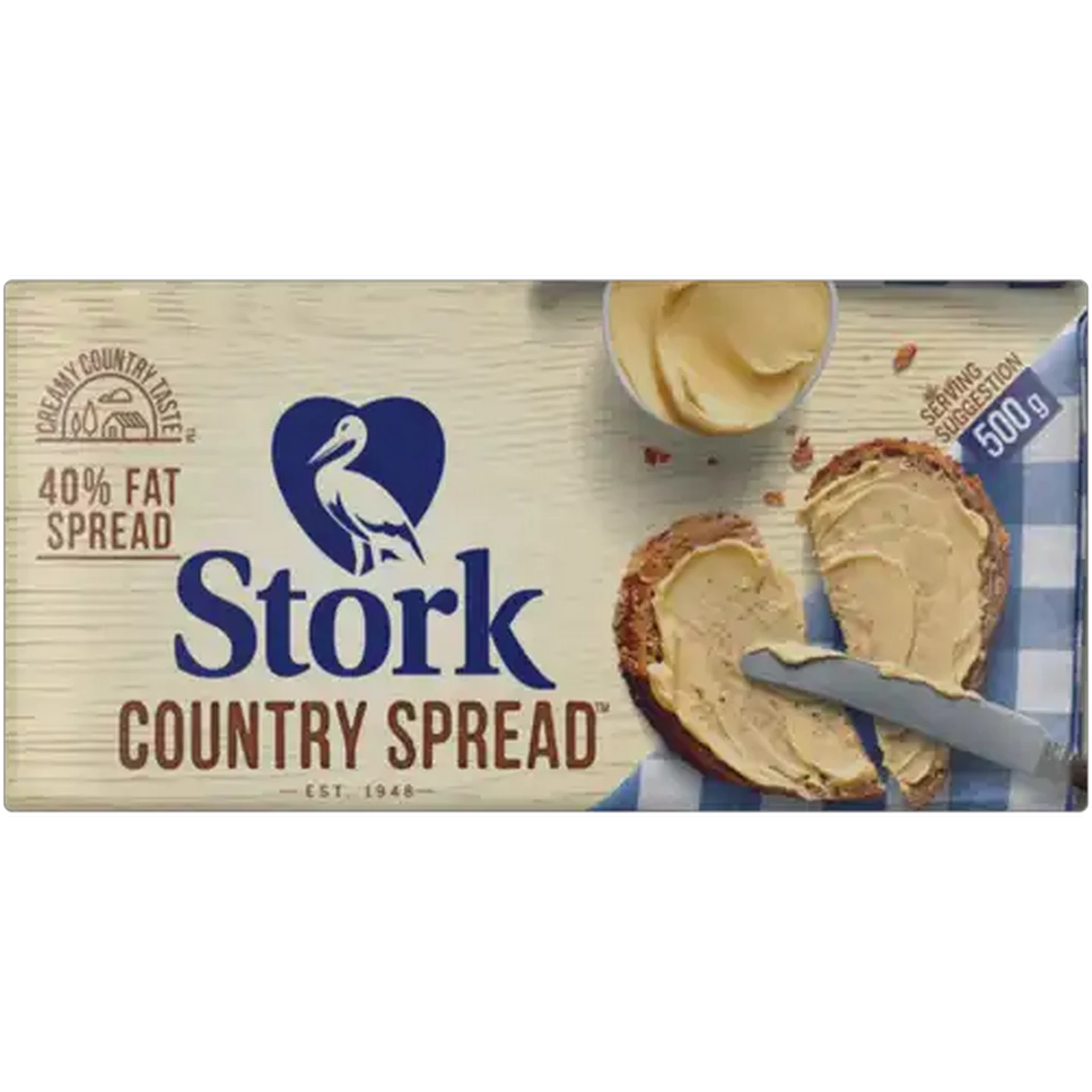 Image of Stork Country Spread 40% Fat Spread Brick 500g