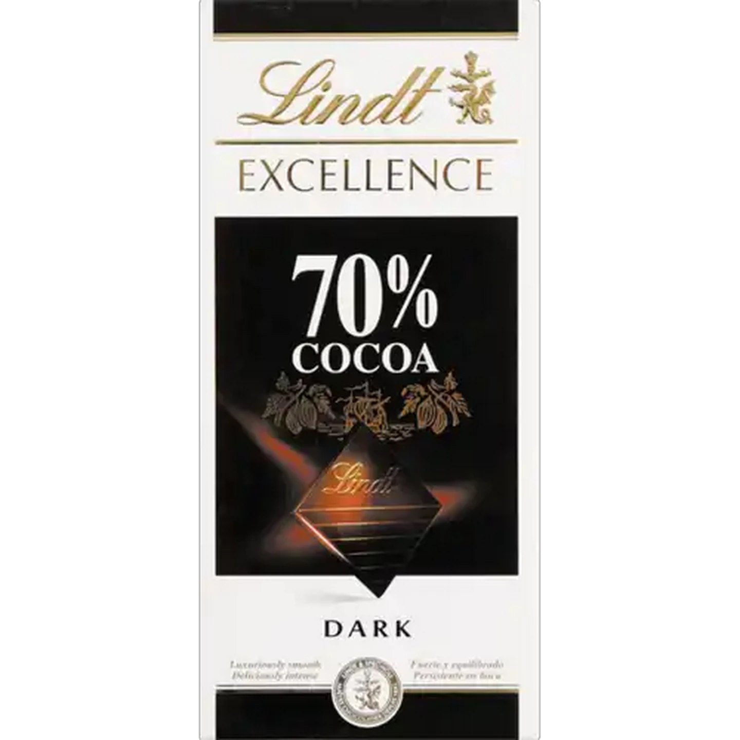 Image of Lindt Excellence 70% Dark Chocolate Slab 100g