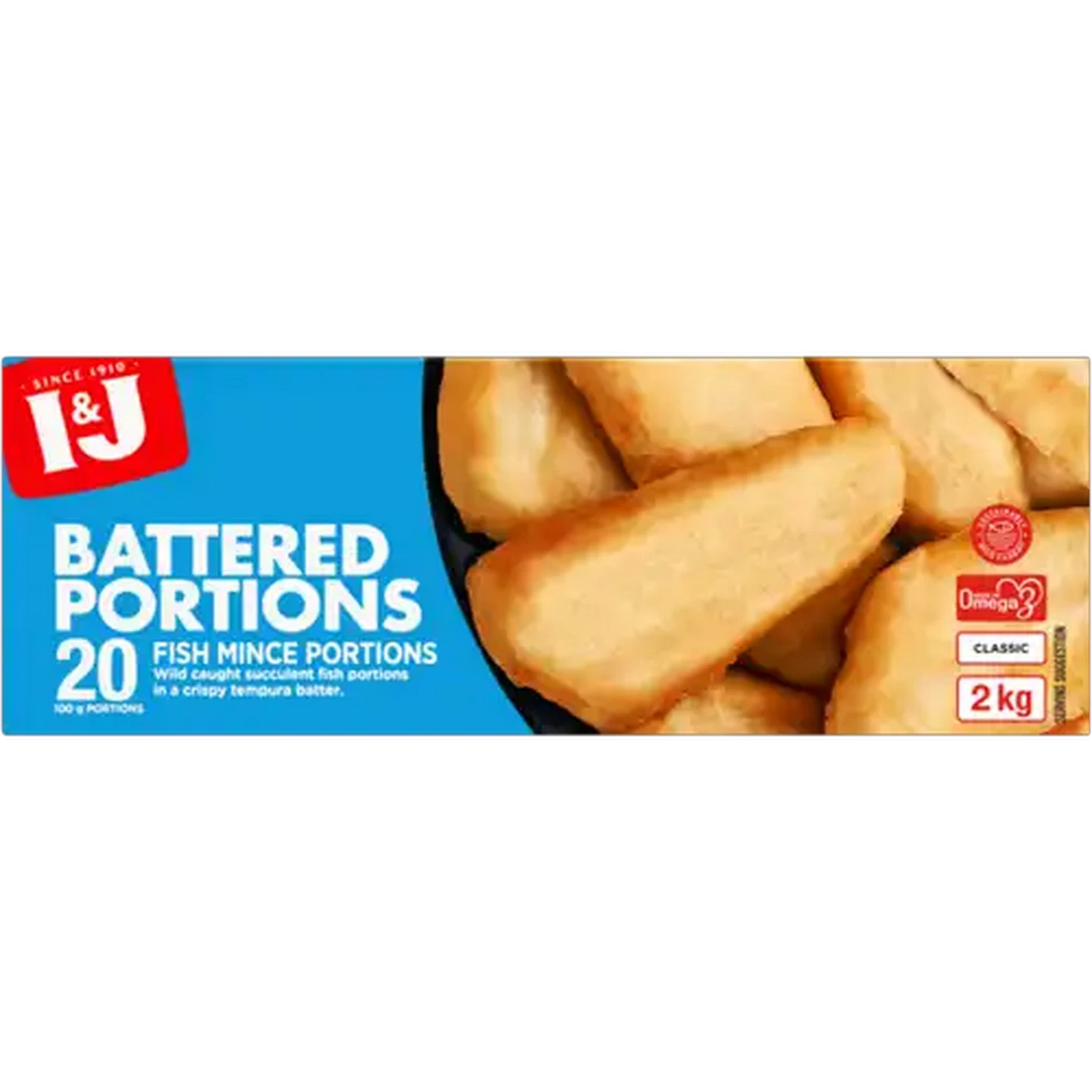 Image of I&J Frozen Battered Fish Mince Portions 2kg