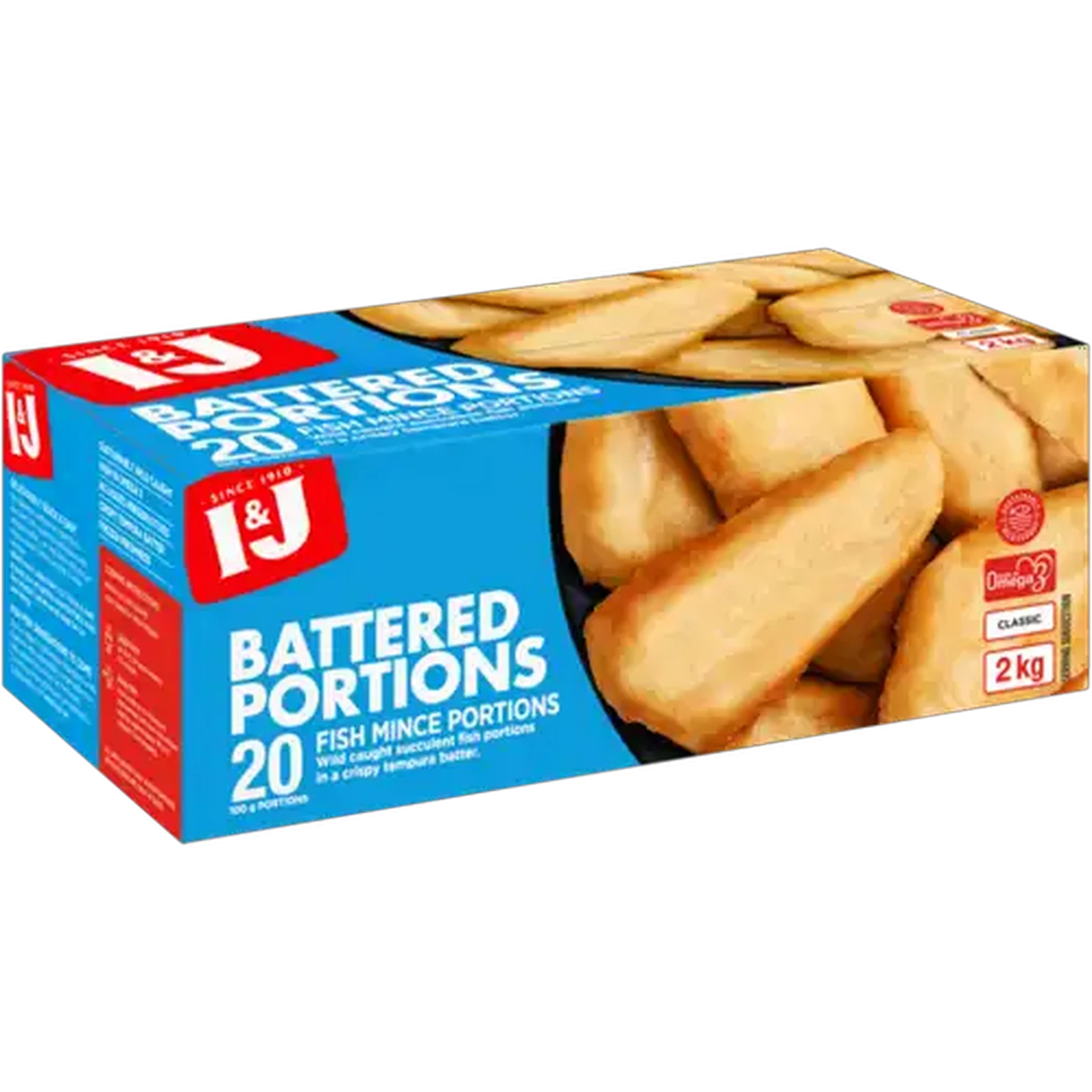 Image of I&J Frozen Battered Fish Mince Portions 2kg