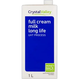 Crystal Valley Full Cream Long Life Milk 1L