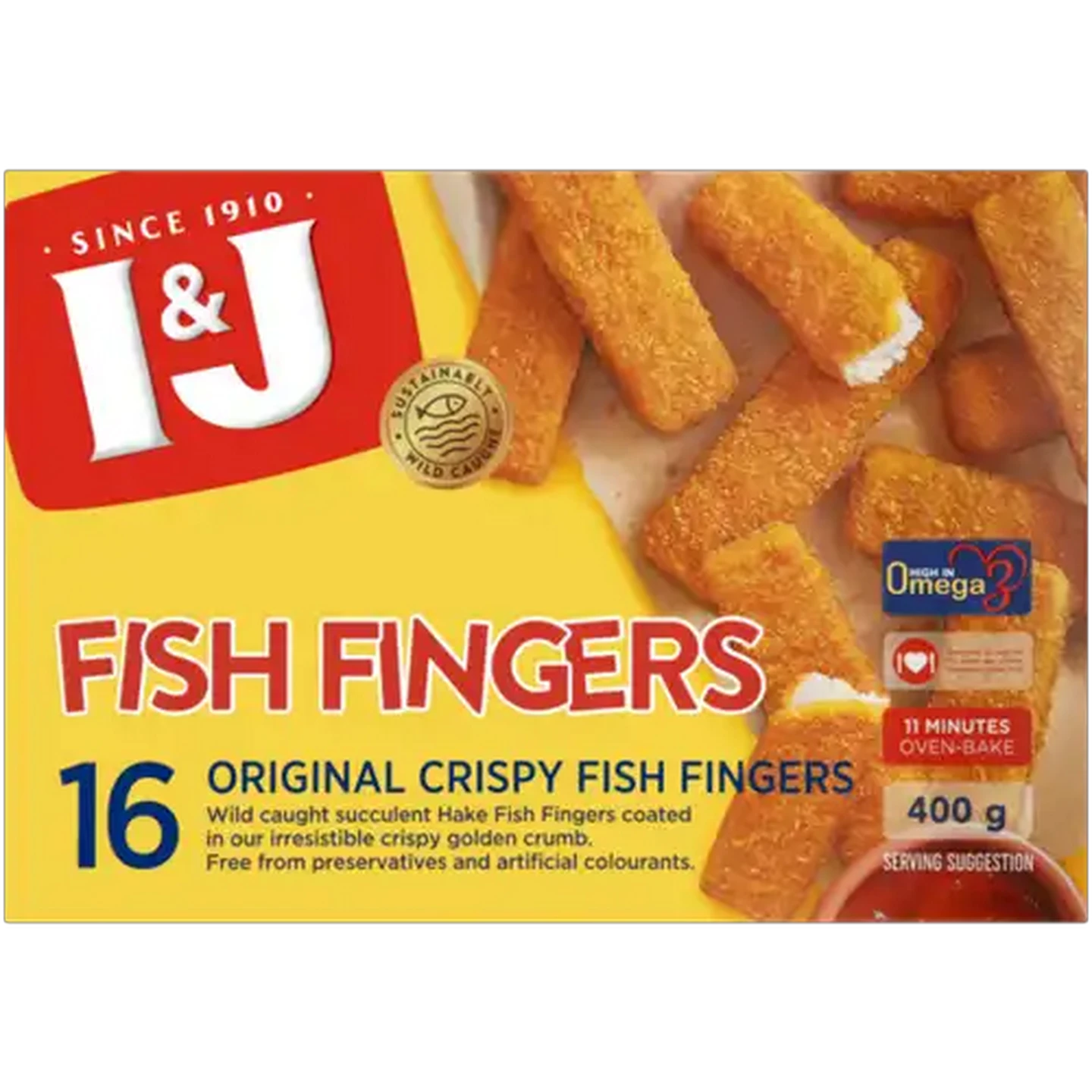 Image of I&J Frozen Original Crispy Fish Fingers 400g
