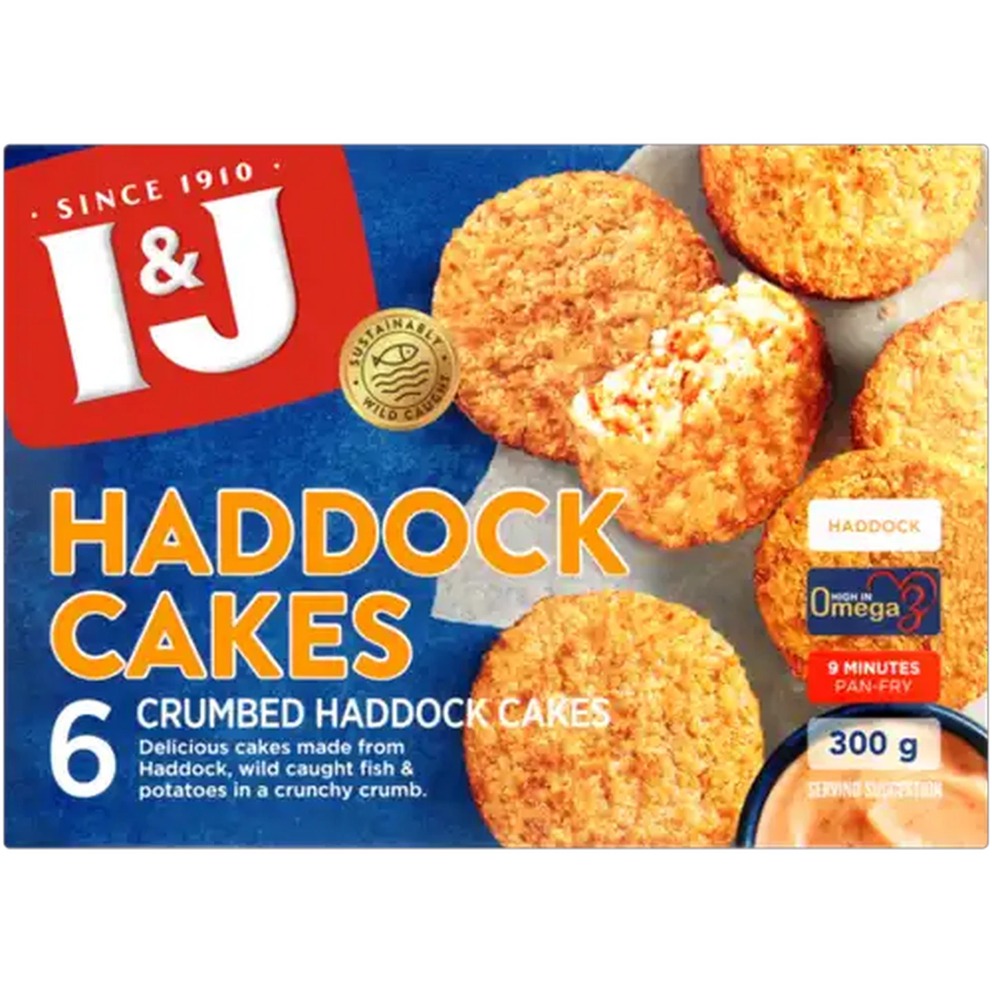 Image of I&J Frozen Haddock Fish Cakes 300g