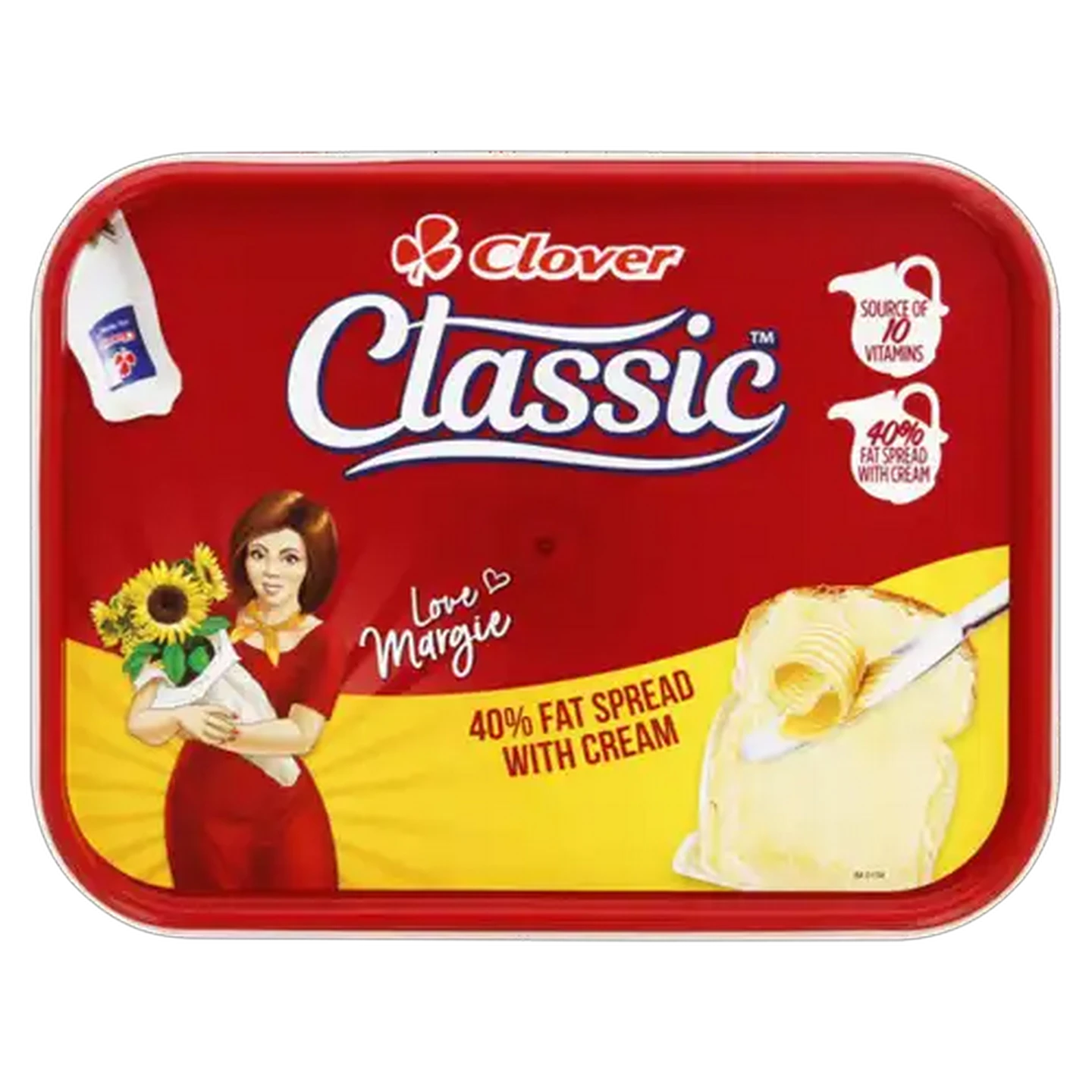 Image of Clover Classic 50% Fat Spread With Cream Tub 500g