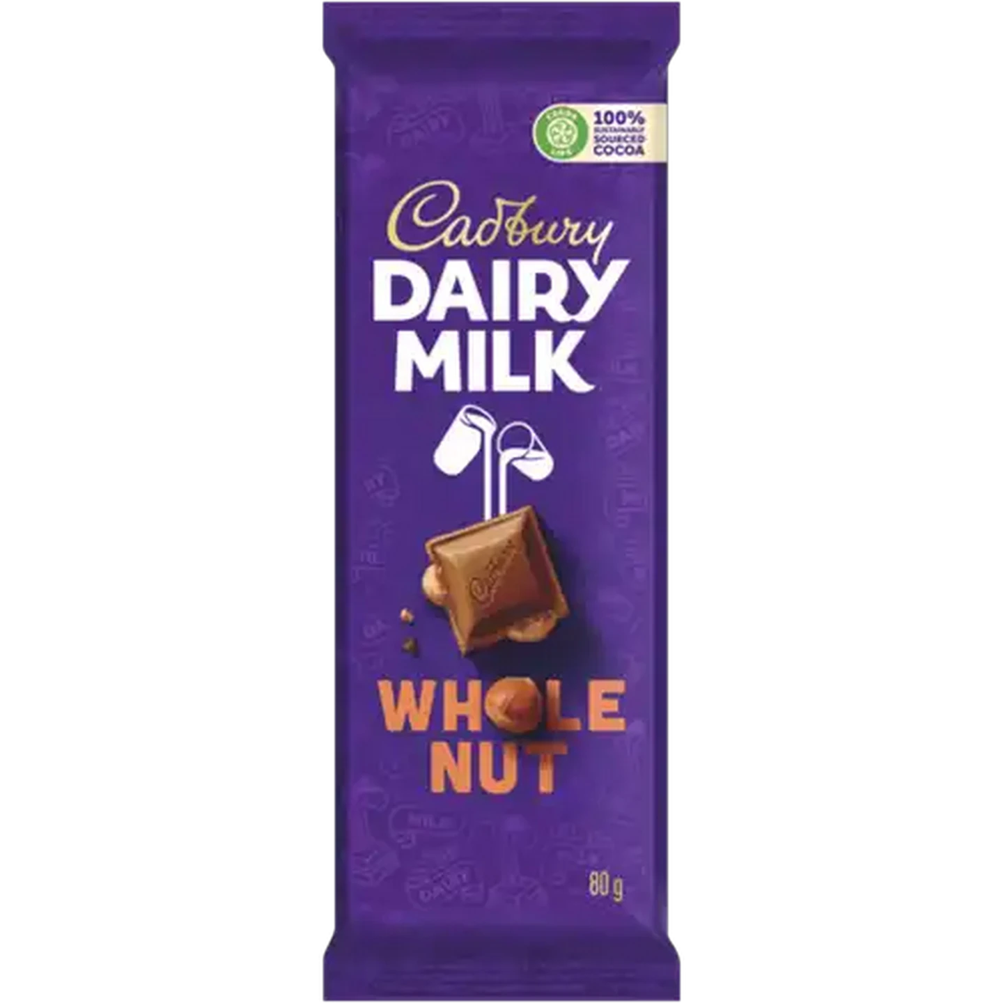 Image of Cadbury Dairy Milk Whole Nut Chocolate Slab 80g