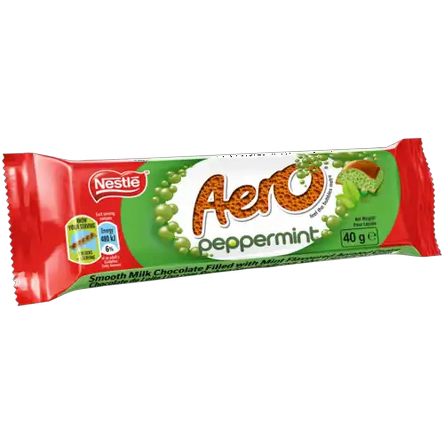 Image of Aero Peppermint Milk Chocolate Bar 40g