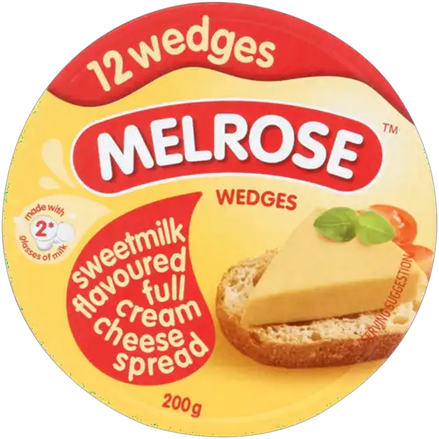 Image of Melrose Sweetmilk Flavoured Full Cream Cheese Wedges 200g